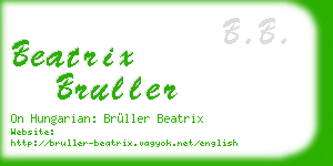 beatrix bruller business card