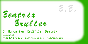 beatrix bruller business card